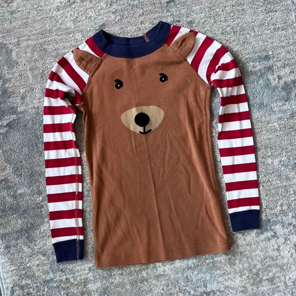 Hanna Andersson Reindeer Long John Pajamas 130 cm 8